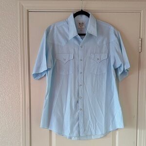 Ely Cattleman Sky Blue Button Down Shirt